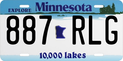 MN license plate 887RLG