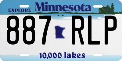 MN license plate 887RLP