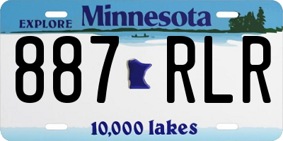 MN license plate 887RLR