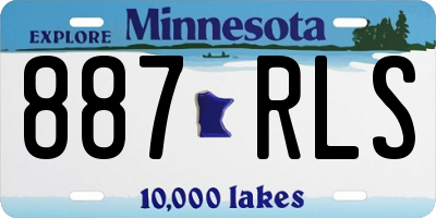 MN license plate 887RLS