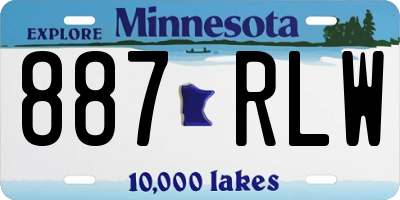 MN license plate 887RLW