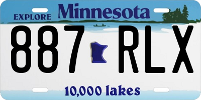 MN license plate 887RLX
