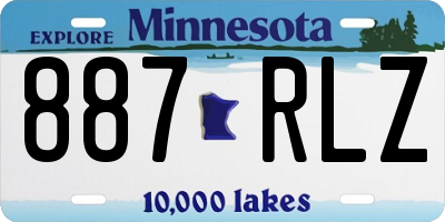 MN license plate 887RLZ