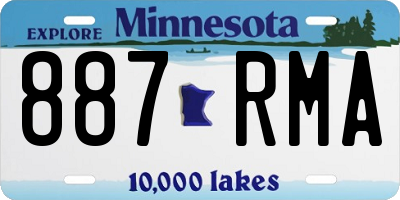 MN license plate 887RMA
