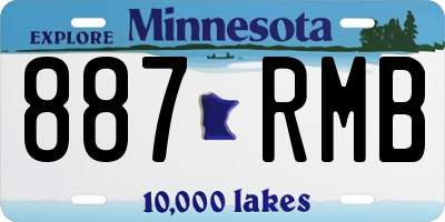 MN license plate 887RMB