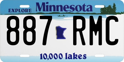 MN license plate 887RMC