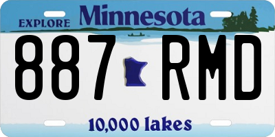 MN license plate 887RMD