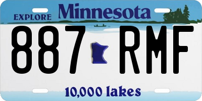 MN license plate 887RMF