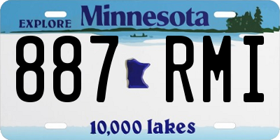 MN license plate 887RMI