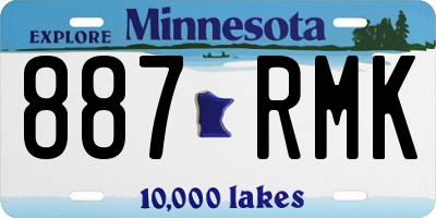 MN license plate 887RMK