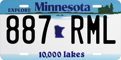 MN license plate 887RML