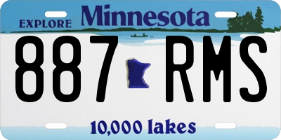 MN license plate 887RMS