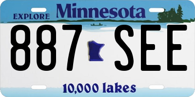 MN license plate 887SEE