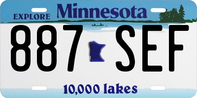 MN license plate 887SEF