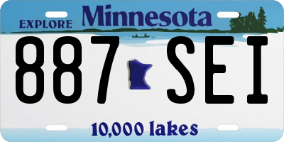 MN license plate 887SEI
