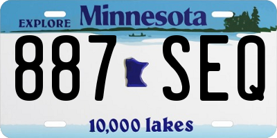 MN license plate 887SEQ
