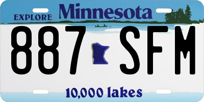 MN license plate 887SFM