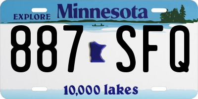 MN license plate 887SFQ