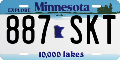 MN license plate 887SKT