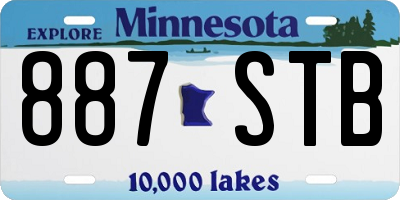 MN license plate 887STB