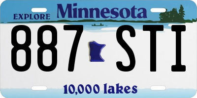 MN license plate 887STI