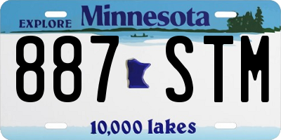MN license plate 887STM