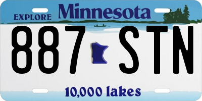 MN license plate 887STN