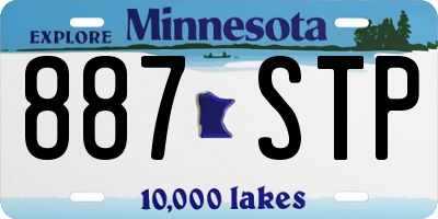 MN license plate 887STP