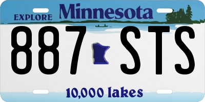 MN license plate 887STS