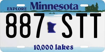 MN license plate 887STT