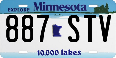 MN license plate 887STV