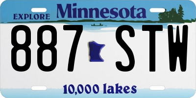 MN license plate 887STW