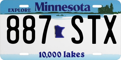 MN license plate 887STX