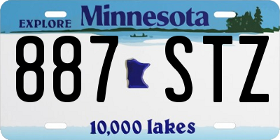 MN license plate 887STZ