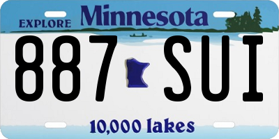 MN license plate 887SUI