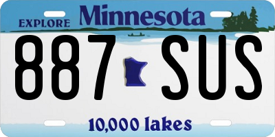 MN license plate 887SUS