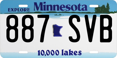 MN license plate 887SVB