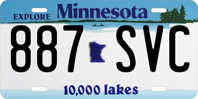 MN license plate 887SVC