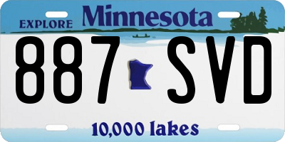 MN license plate 887SVD