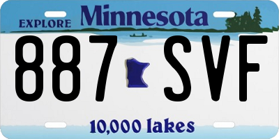 MN license plate 887SVF