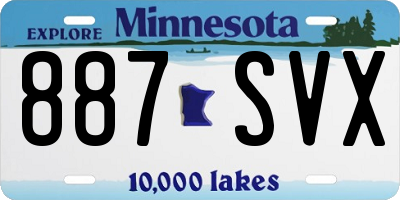MN license plate 887SVX