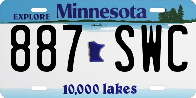 MN license plate 887SWC