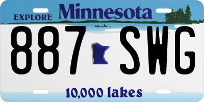 MN license plate 887SWG