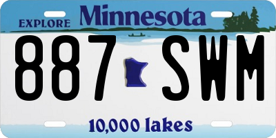 MN license plate 887SWM