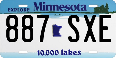MN license plate 887SXE