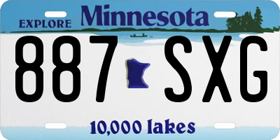 MN license plate 887SXG