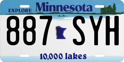 MN license plate 887SYH