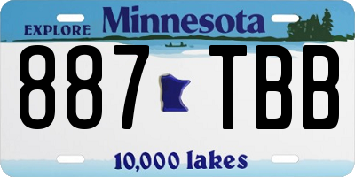 MN license plate 887TBB