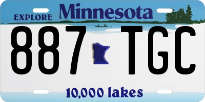 MN license plate 887TGC