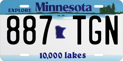 MN license plate 887TGN